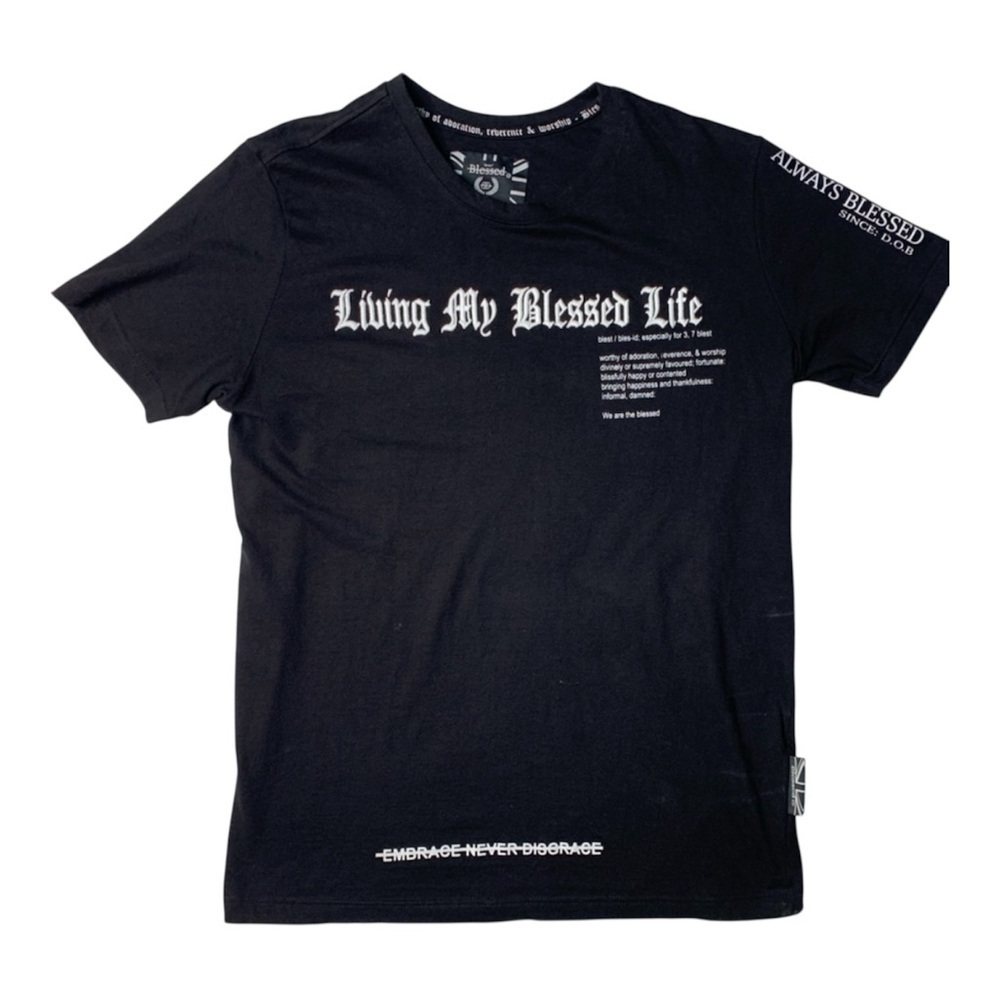 Living my blessed life Sz med black